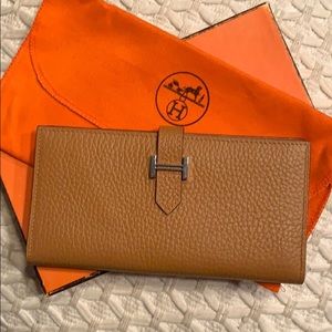 HERMES BEARN WALLET EPSOM PALLADIUM HARDWARE